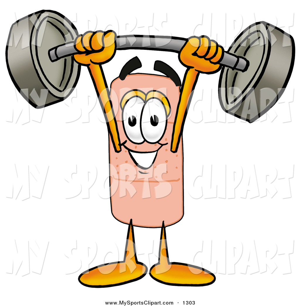 1024x1044 Sports Clip Art Of A Strong Bandaid Bandage Mascot Cartoon