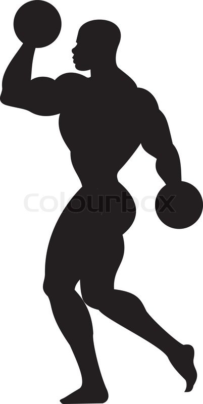 402x800 Weightlifting Silhouette Stock Vector Colourbox