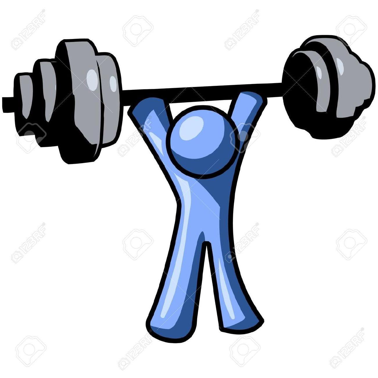 1300x1300 Hd Best Blue Man Lifting Weights Clipart Drawing File Free
