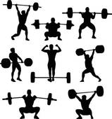 159x170 Weightlifting Clip Art