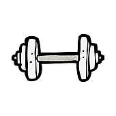 170x170 Clip Art Of Cartoon Weights K14877547