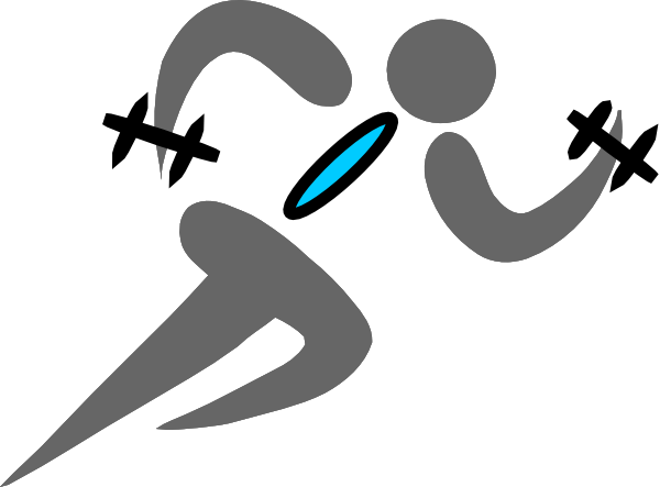 600x443 Running Man With Weights Clip Art