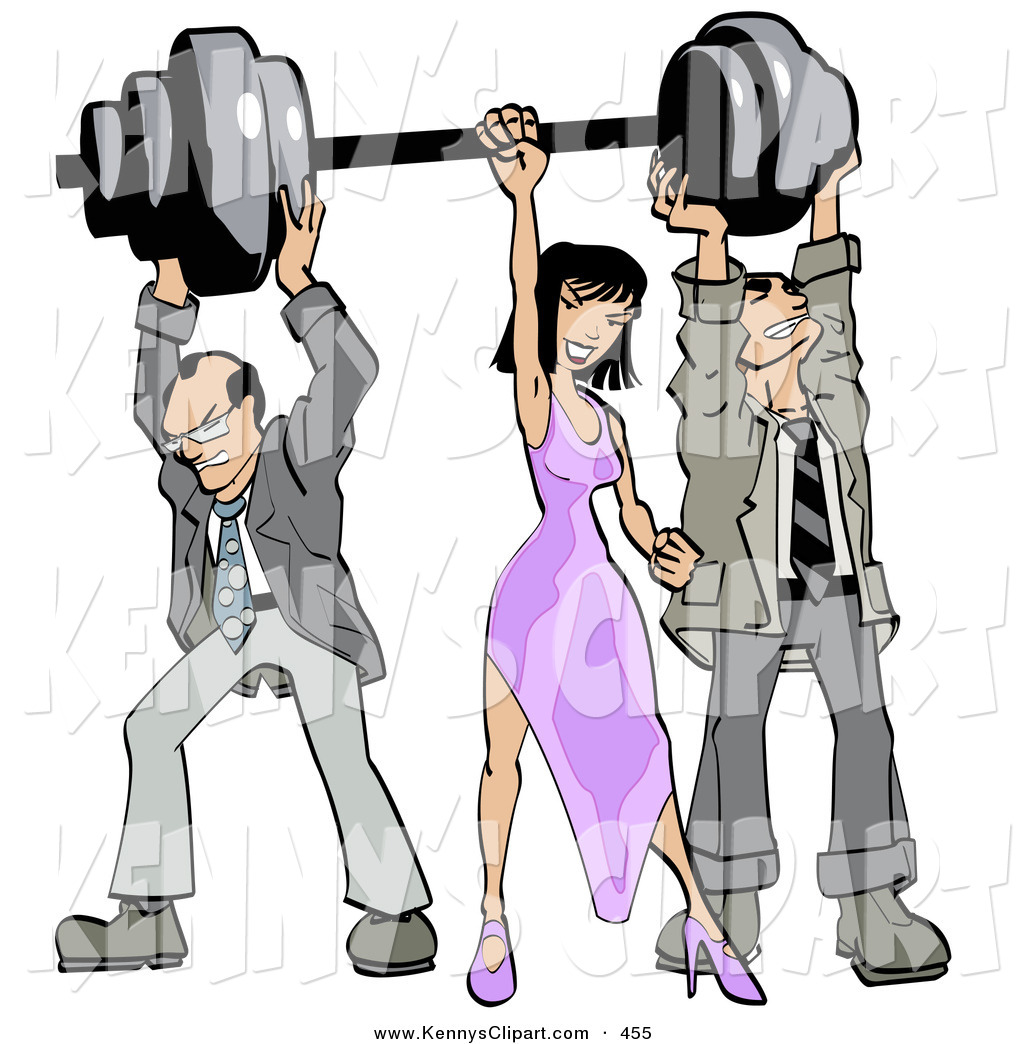1024x1044 Clip Art Of A Pair Of Struggling Businessmen Holding Up Weights