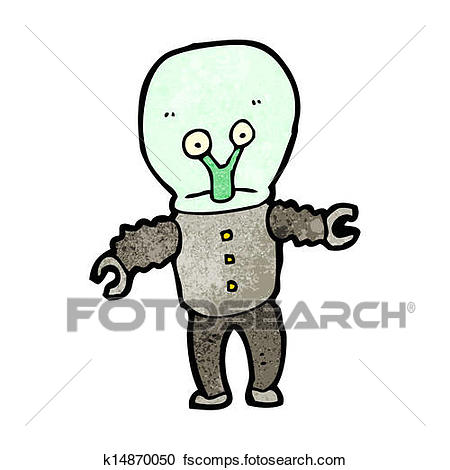 450x470 Clipart Of Cartoon Weird Alien K14870050