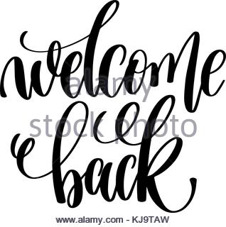 318x320 Welcome Back To School Handwritten Lettering. Modern Vector Hand