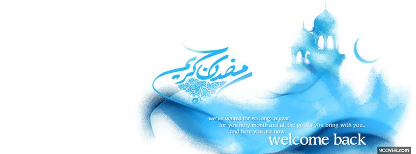 851x315 Ramadan Welcome Back Photo Facebook Cover