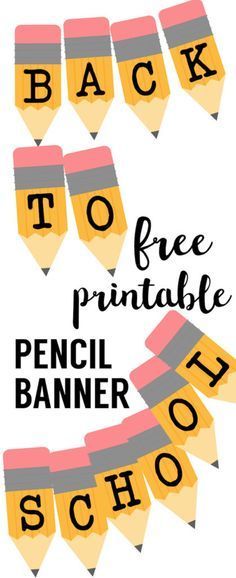 236x578 Welcome Back School Banner {Pencil Letters School Door