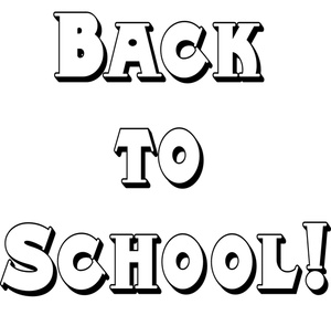 300x285 Free Black And White Back To School Clipart
