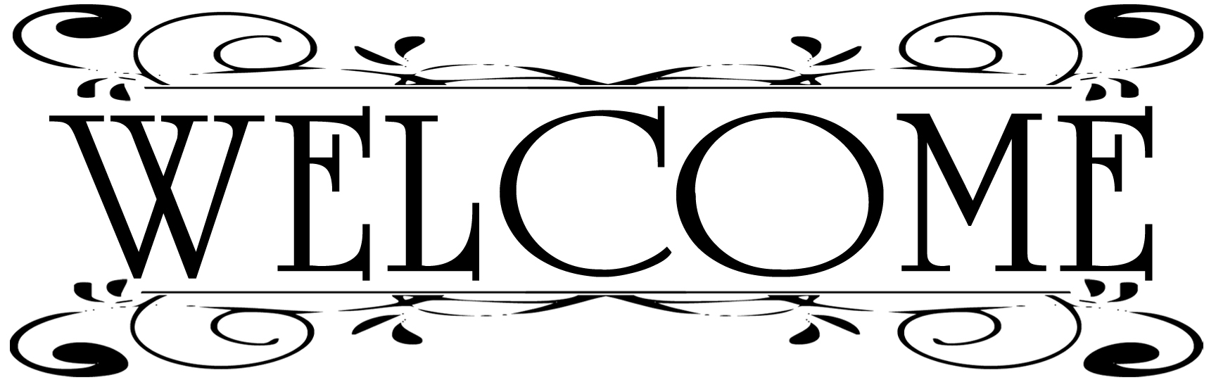 1728x540 Welcome Clipart Free Image Black White