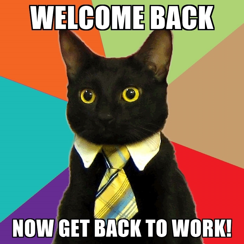 800x800 Welcome Back Now Get Back To Work!