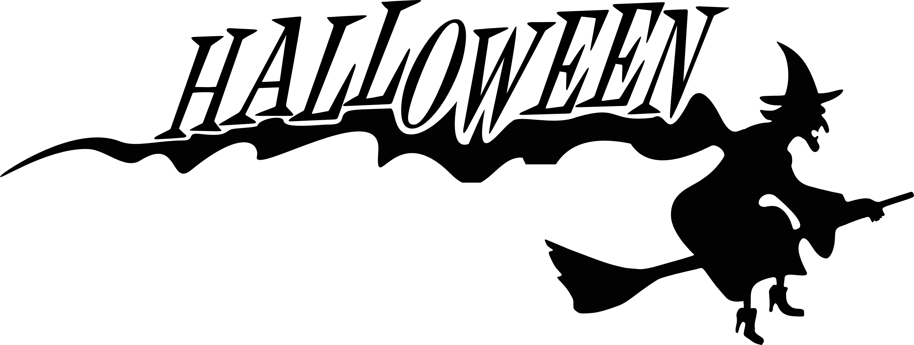 3200x1209 Halloween Banner Clipart Free