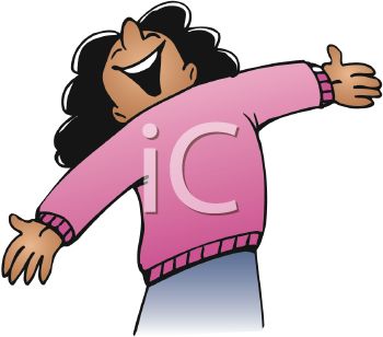 350x308 Royalty Free Clip Art Image Woman With Her Arms Open Wide In Welcome
