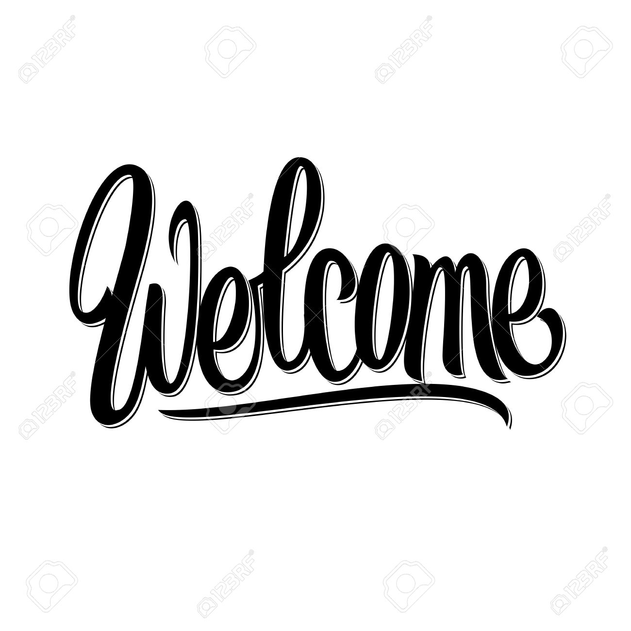 1300x1300 Lettering Clipart Welcome Hand