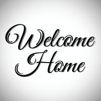 200x200 Welcome Home Greeting Vector Image