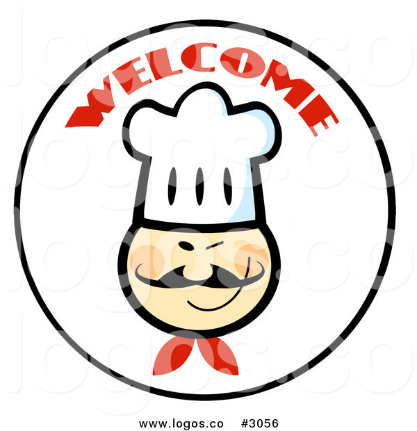 600x620 Royalty Free Vector Of A Welcome Chef Logo By Hit Toon