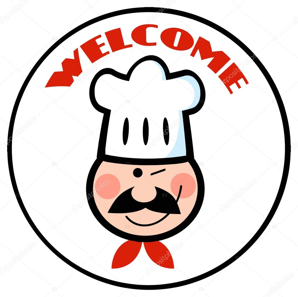 1023x1020 Cartoon Chef And Welcome Sign Stock Vector Hittoon