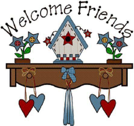 444x417 Welcome Friends Clipart