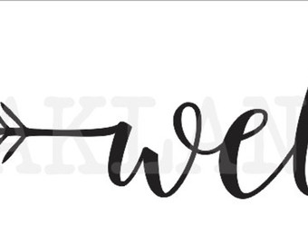 340x270 Welcome Stencil Etsy