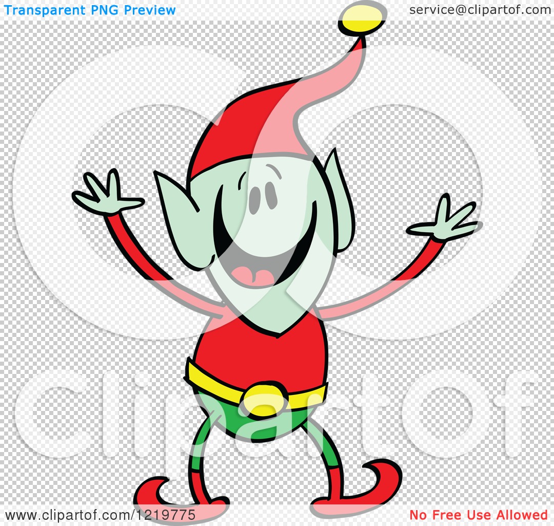 1080x1024 Clipart Of A Christmas Elf Welcoming