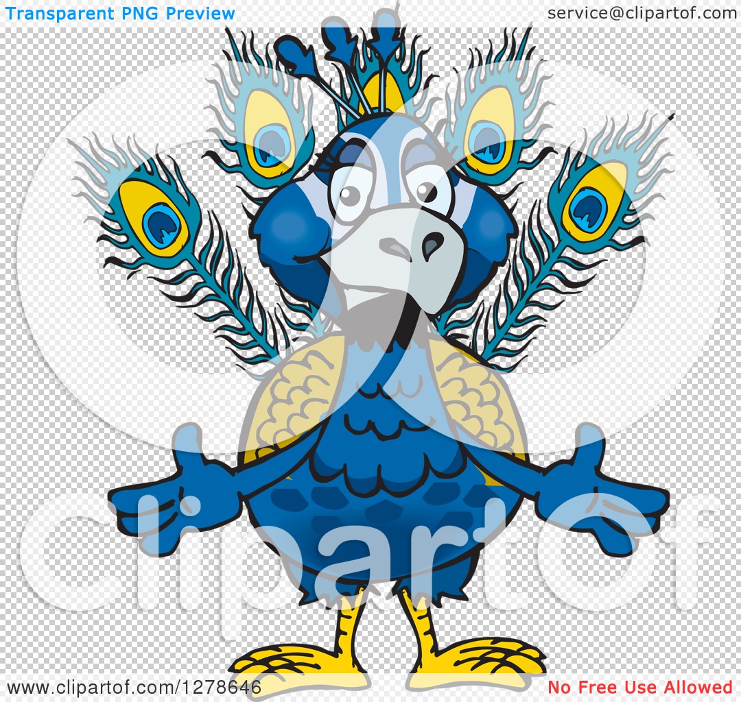 1080x1024 Clipart Of A Welcoming Peacock