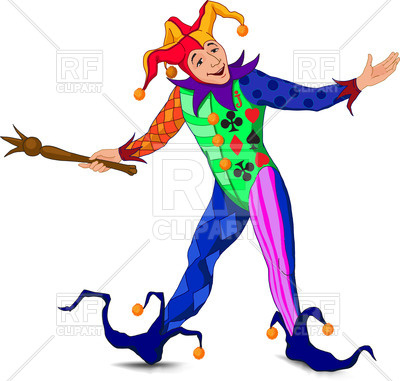 400x381 Standing Jolly Joker In Welcoming Pose