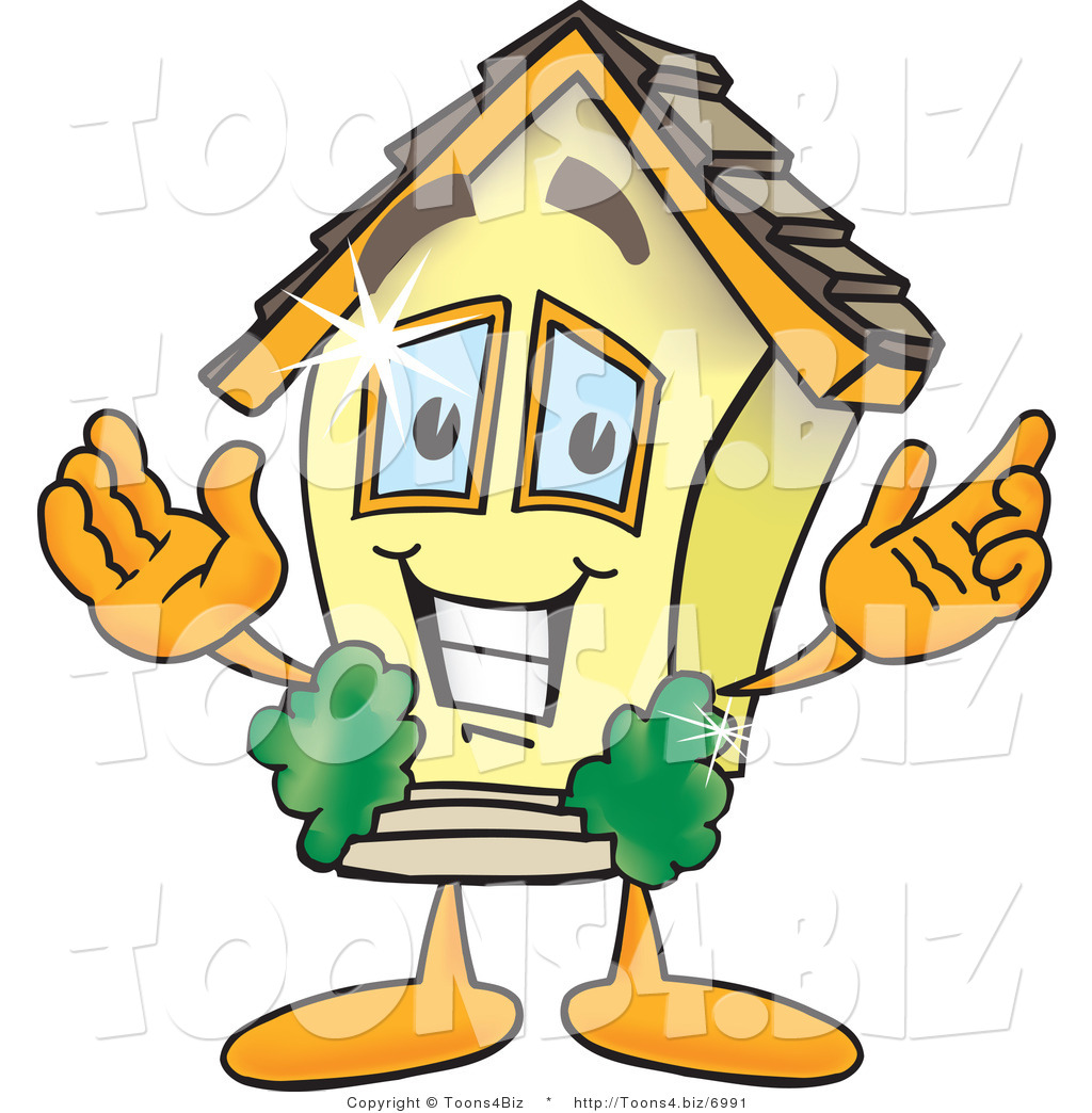 1024x1044 Vector Illustration Of A Brand New Cartoon Home Mascot Smiling