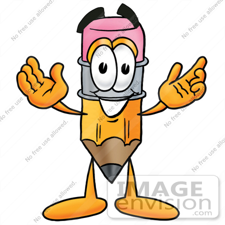 450x450 Clip Art Graphic Of A Yellow Number 2 Pencil With An Eraser