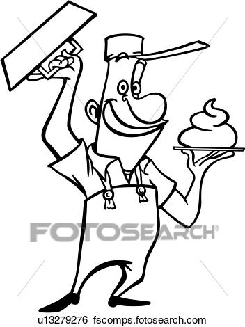 352x470 Clip Art Of , Brick, Layer, Trade, Work, Cartoon, U13279276