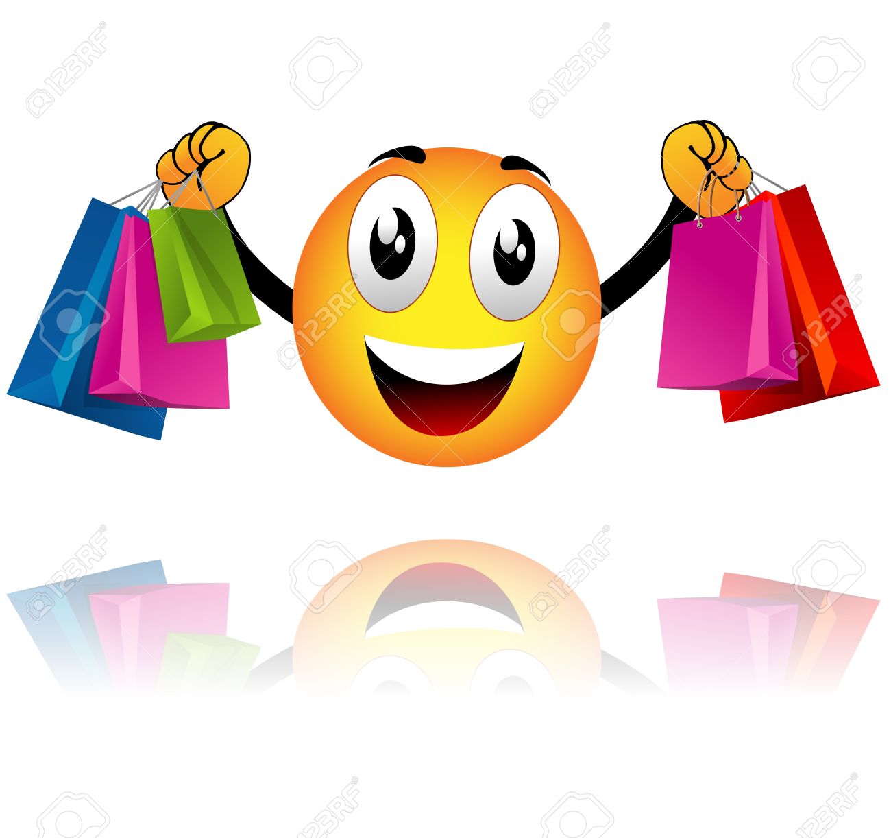 1300x1222 Smiley Went Shopping Royalty Free Cliparts, Vectors, And Stock