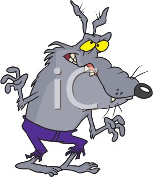 302x350 Cartoon Of A Werewolf