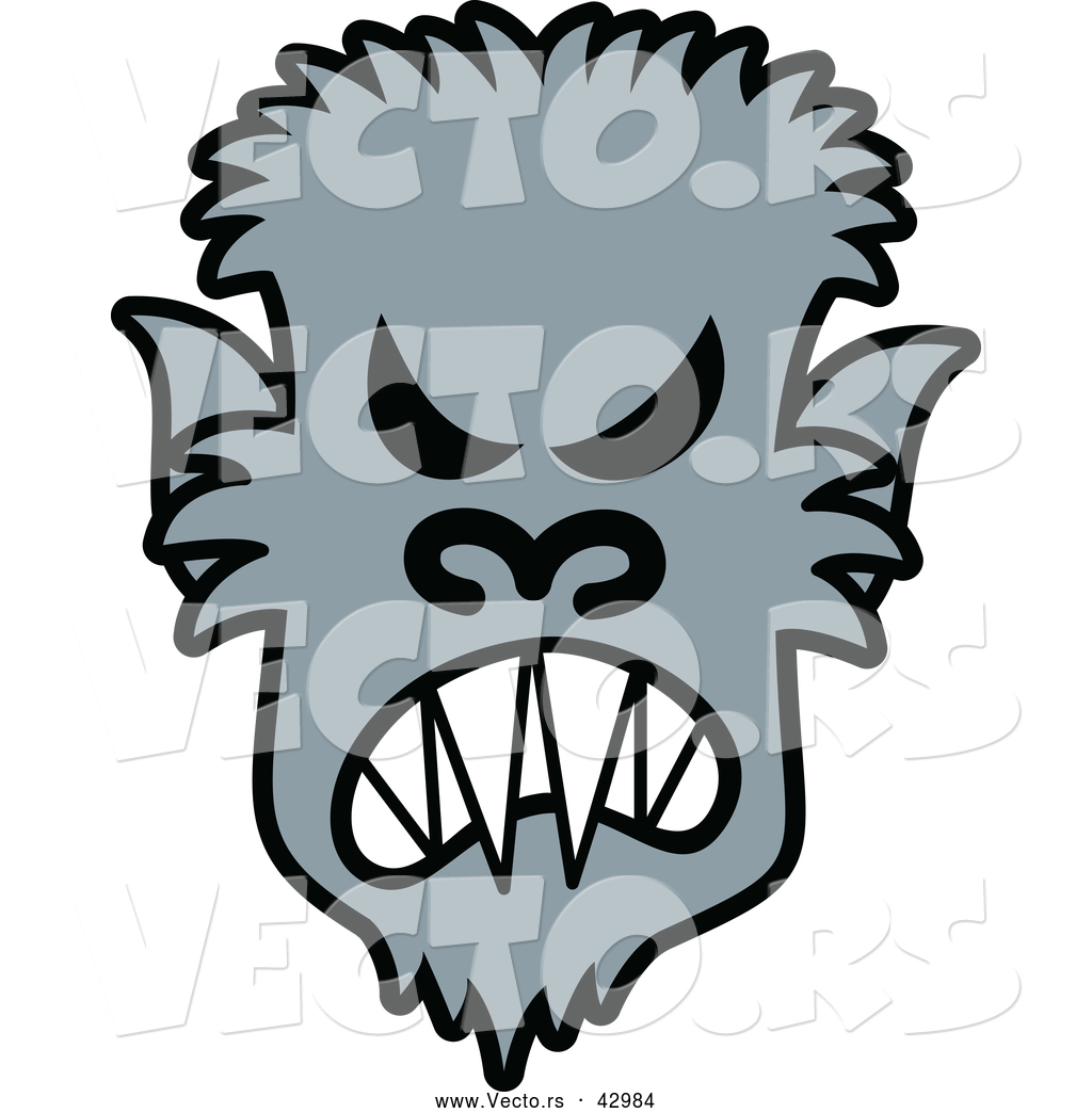 1024x1044 Vector Of A Mad Cartoon Halloween Werewolf By Zooco