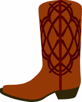 162x200 Western Boot Clipart