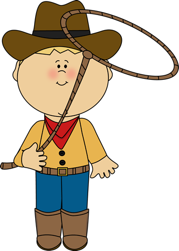 357x500 Cowboy With A Lasso Clip Art