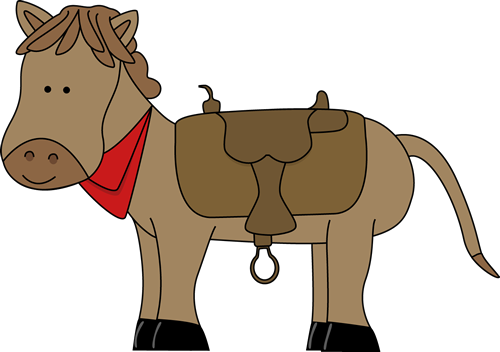 500x352 Western Horse Clip Art