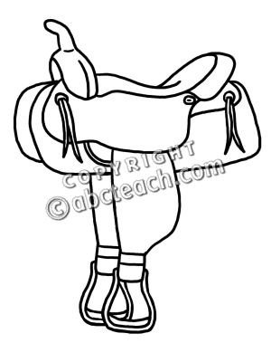 300x400 Saddle Clipart Black And White