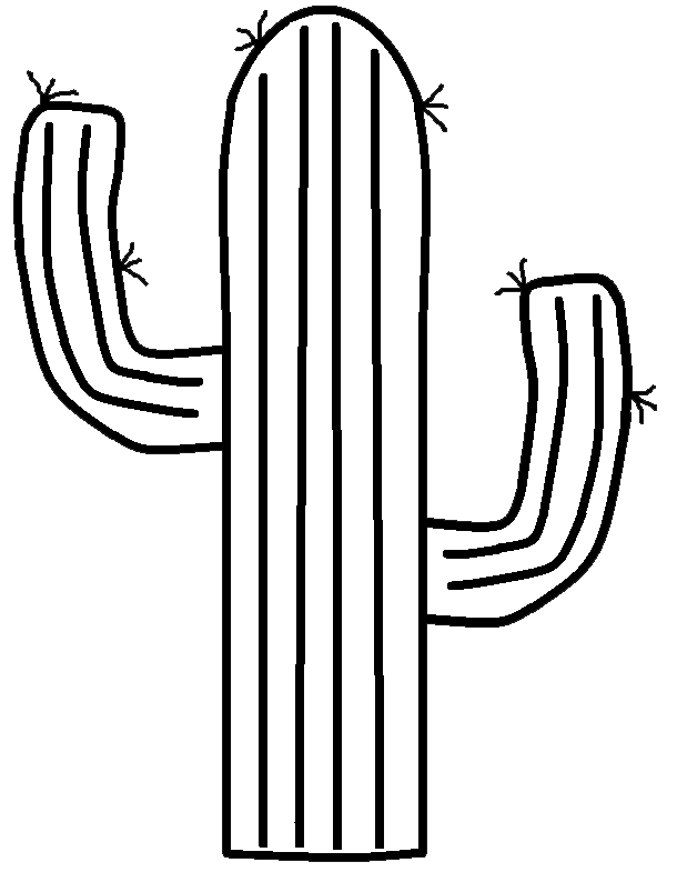610x785 Cactus Clipart Black And White