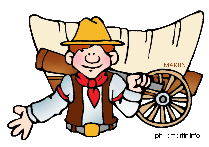 418x294 Western Wagon Clipart