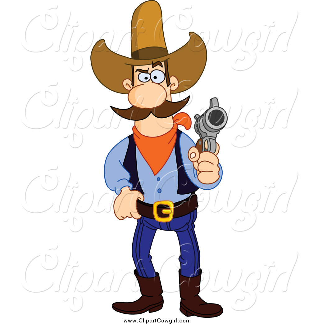 1024x1044 Clipart Of Stern Western Cowboy Touching His Beltnd Holding