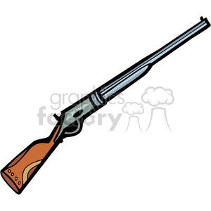 300x300 Royalty Free A Rifle With A Wooden Stock 374218 Vector Clip Art