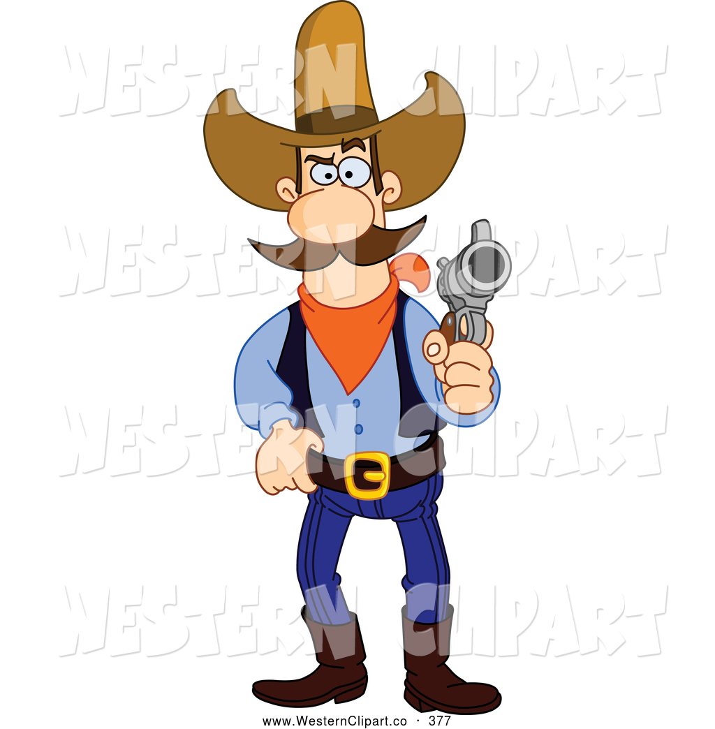 1024x1044 Vector Western Clip Art Of A Evil Western Cowboy Touching His Belt
