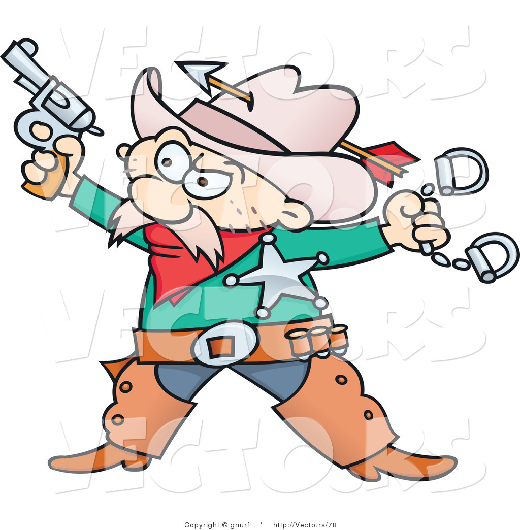 1024x1044 Vector Of A Western Cartoon Cowboy Sheriff With A Gun