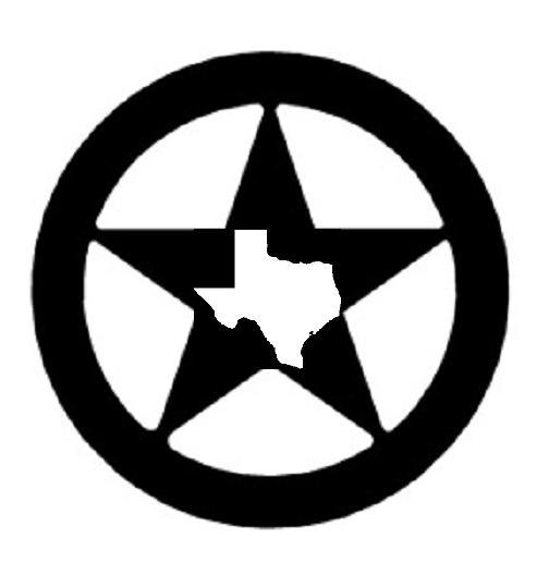 504x528 Texas Star Black And White
