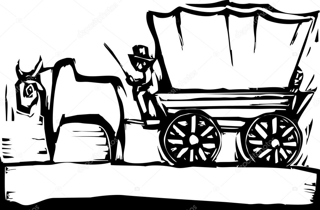 1023x671 Covered Wagon Stock Vectors, Royalty Free Covered Wagon