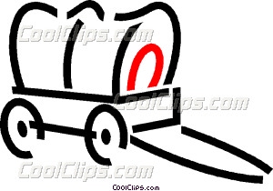 300x210 Covered Wagons Vector Clip Art