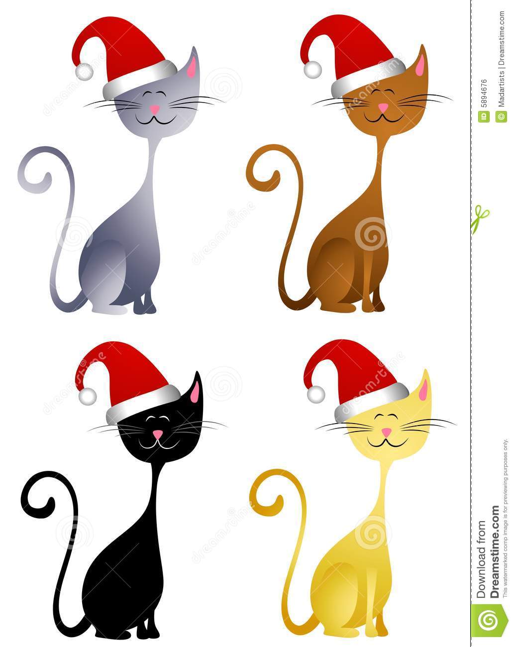 1035x1300 Christmas Cat Clipart