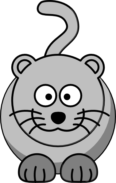 378x598 Grey Cat Clipart