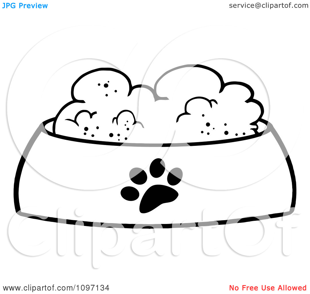 1080x1024 Dog Bowl Black And White Clipart 1883670