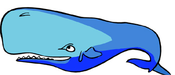 350x151 Funny Blue Whale Cartoon Funny Animal