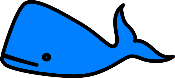 600x269 Bright Blue Whale Clip Art