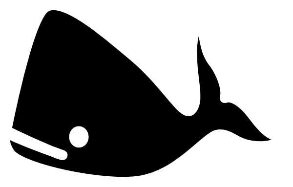 600x383 Black Blue Whale Clip Art